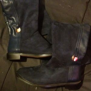 Thigh high soft Navy Blue Boots